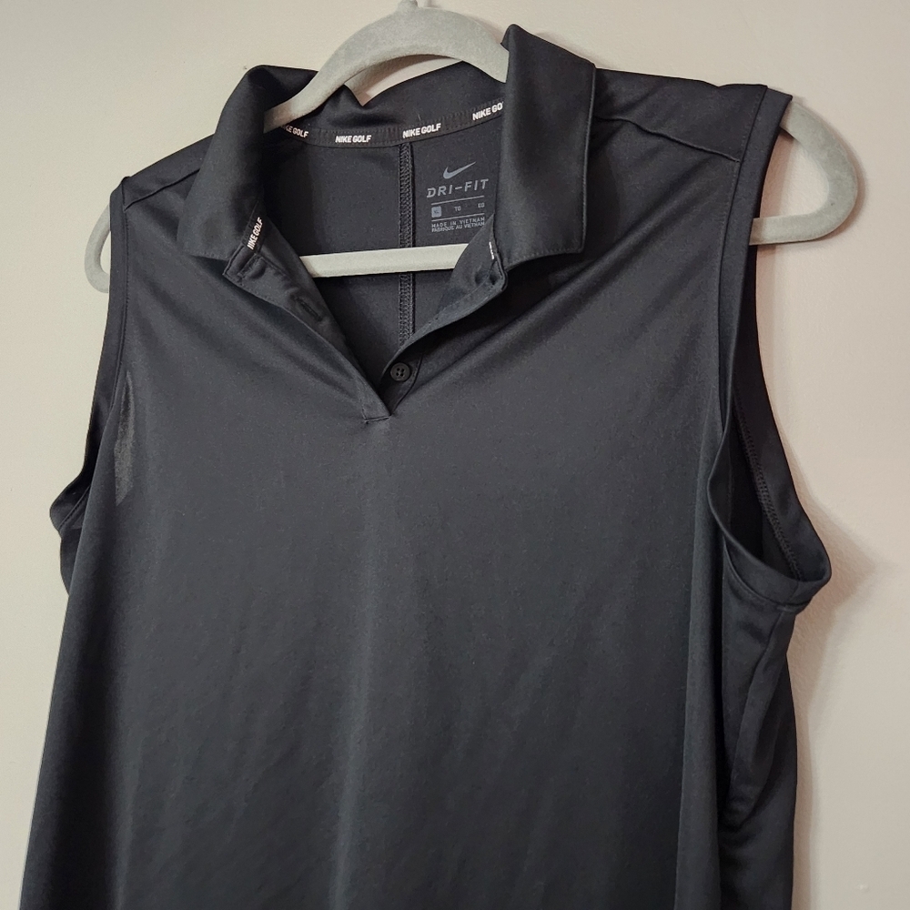 Nike Golf Women’s Black Tank Top Polo Shirt Size XL EUC dri fit - Picture 2 of 9